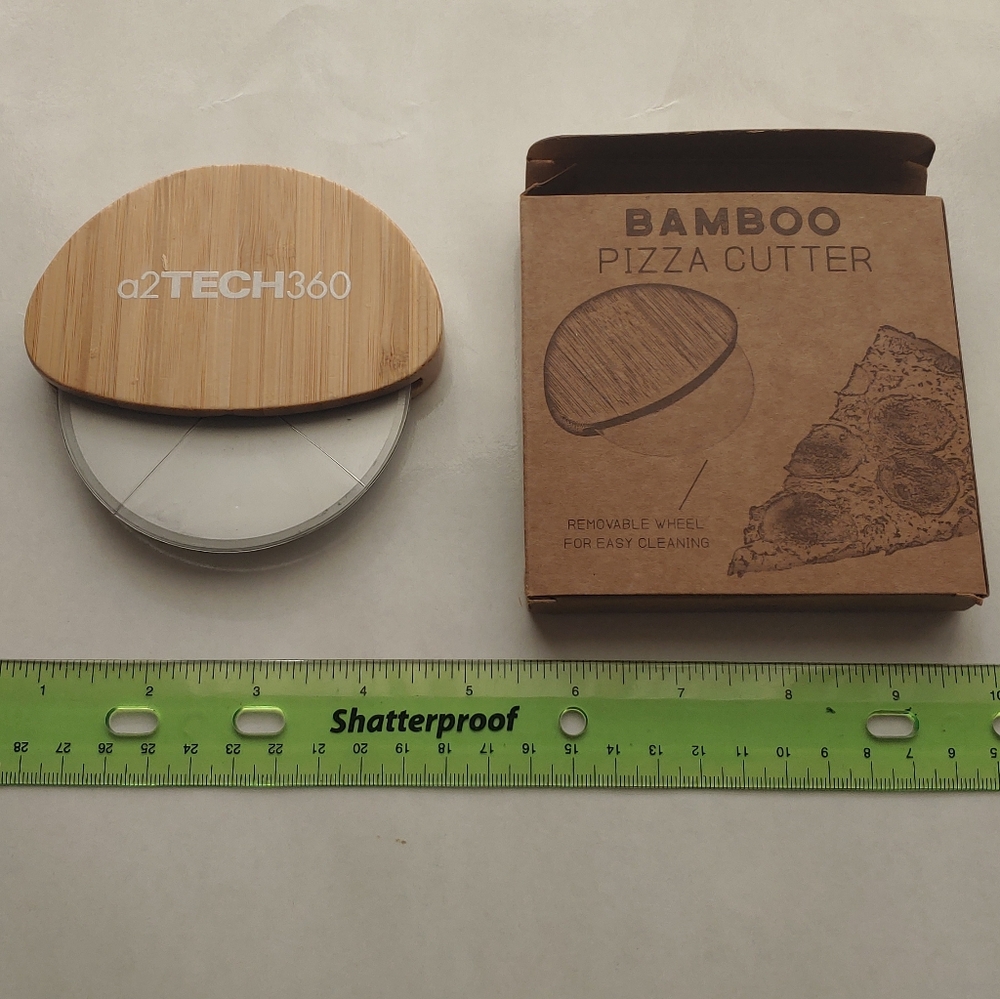 New bamboo pizza cutter